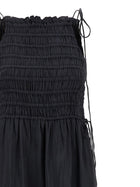 Ganni Black Smock Tie Dress Grey, view 3