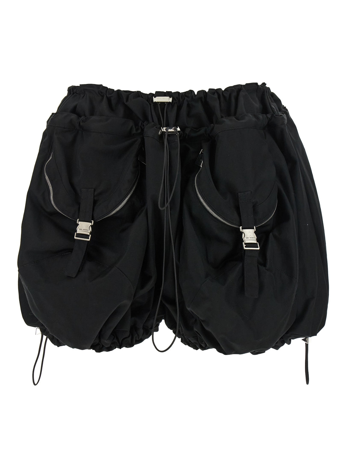 The Attico Black Utility Shorts Black