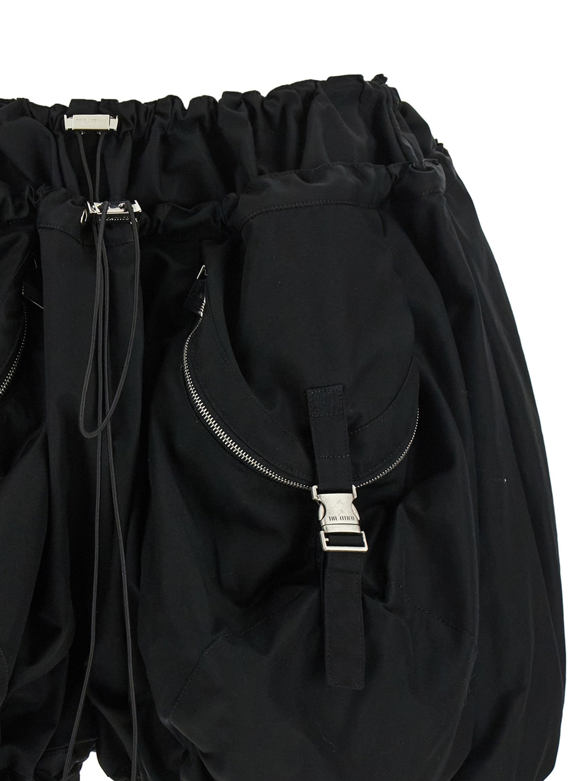 The Attico Black Utility Shorts Black, view 3