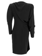 Balmain Black Velvet Bow Dress Black