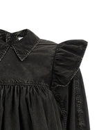 Ganni Black Washed Frill Blouse Black, view 3