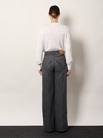 Bottega Veneta Women's Black Washed Palazzo Denim Jeans Black Bottega Veneta