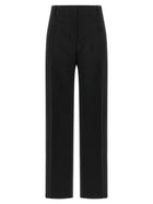 Fendi Black Wool and Mohair Pants Black