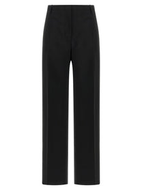Fendi Black Wool and Mohair Pants Black