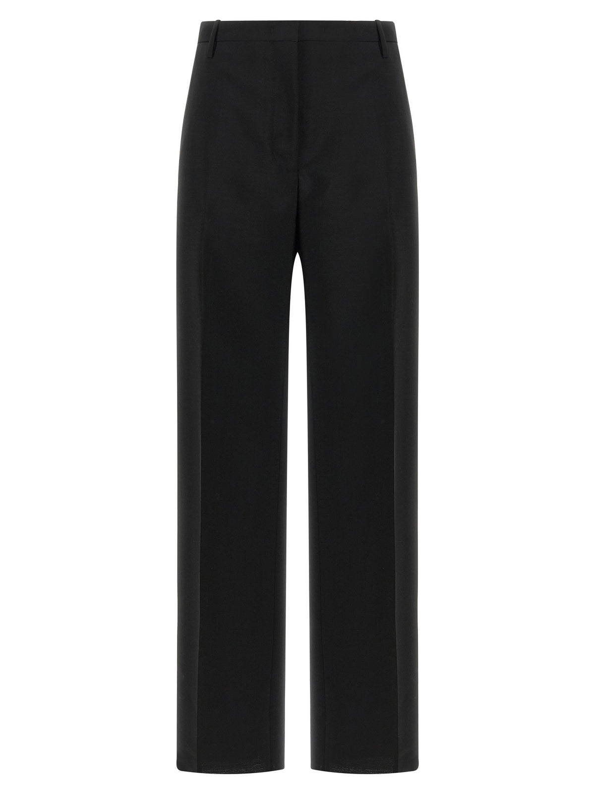 Fendi Black Wool and Mohair Pants Black