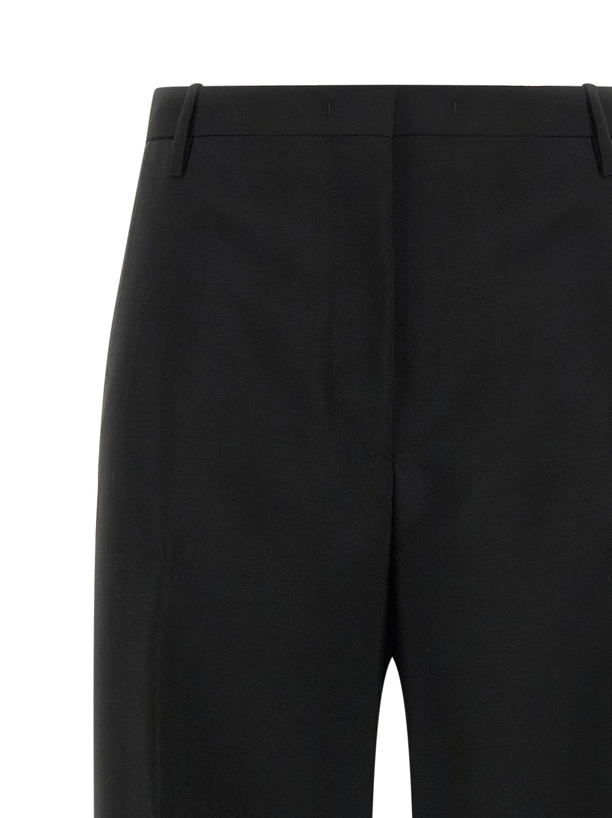 Fendi Black Wool and Mohair Pants Black