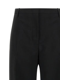 Fendi Black Wool and Mohair Pants Black