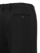 Fendi Black Wool and Mohair Pants Black