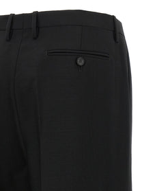 Fendi Black Wool and Mohair Pants Black