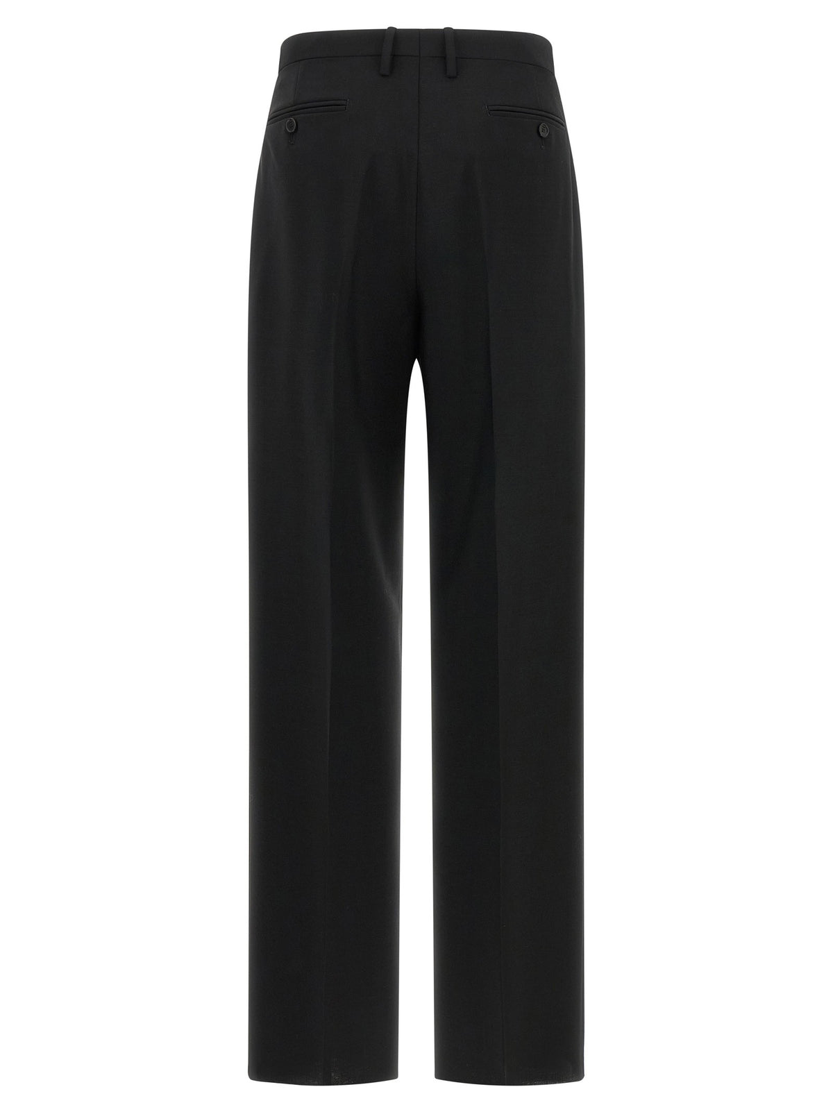 Fendi Black Wool and Mohair Pants Black