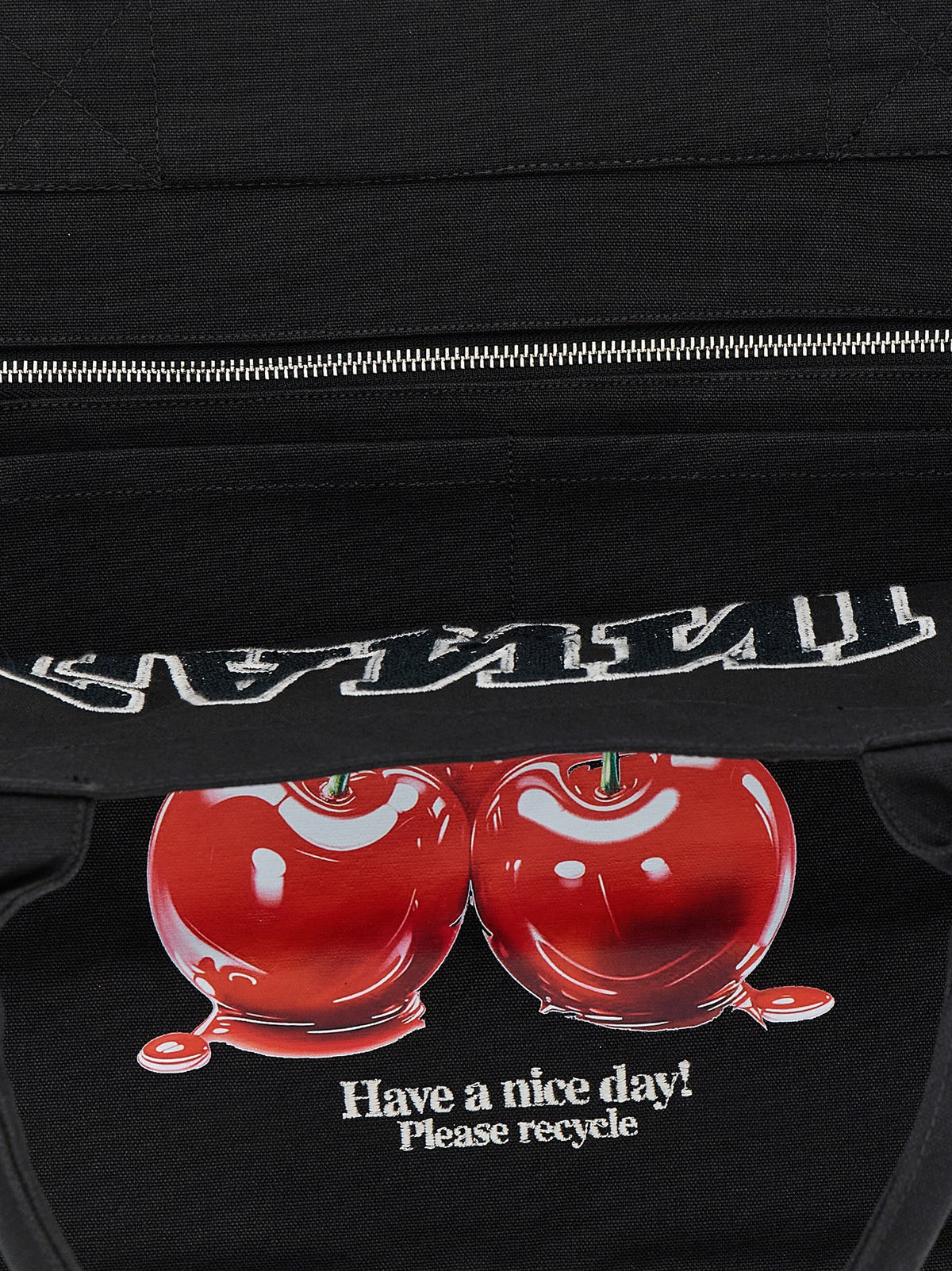 Ganni Black Xxl Cherry Tote Shopping Bag Black, view 4