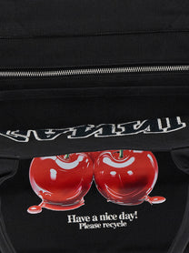 Ganni Black Xxl Cherry Tote Shopping Bag Black, view 4