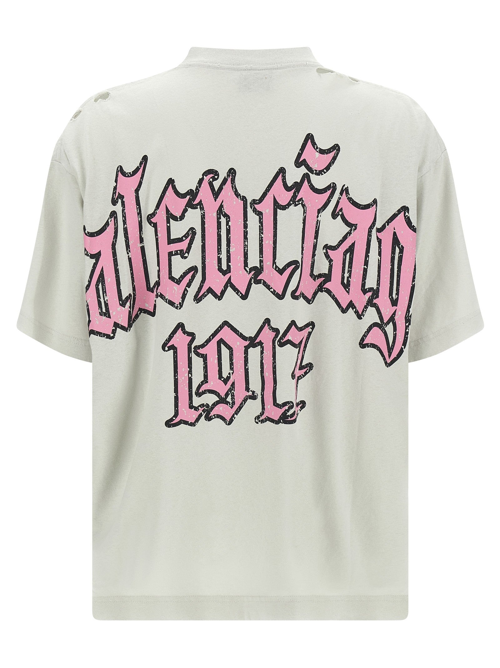 Balenciaga Blackletter Script Shirt Beige