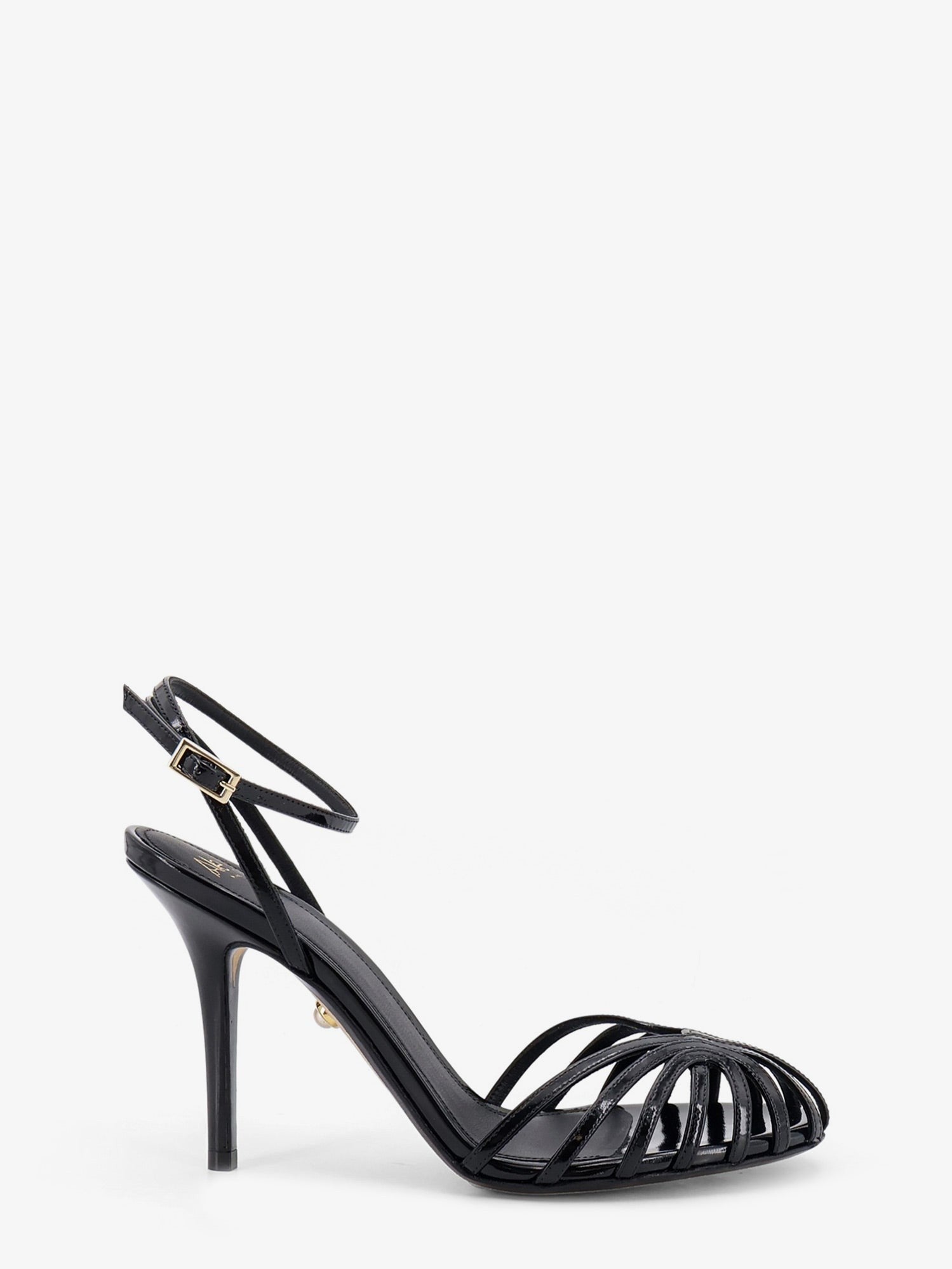 Alevi` Women's Blake Patent Leather Sandals Black