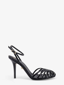 Alevi` Women's Blake Patent Leather Sandals Black