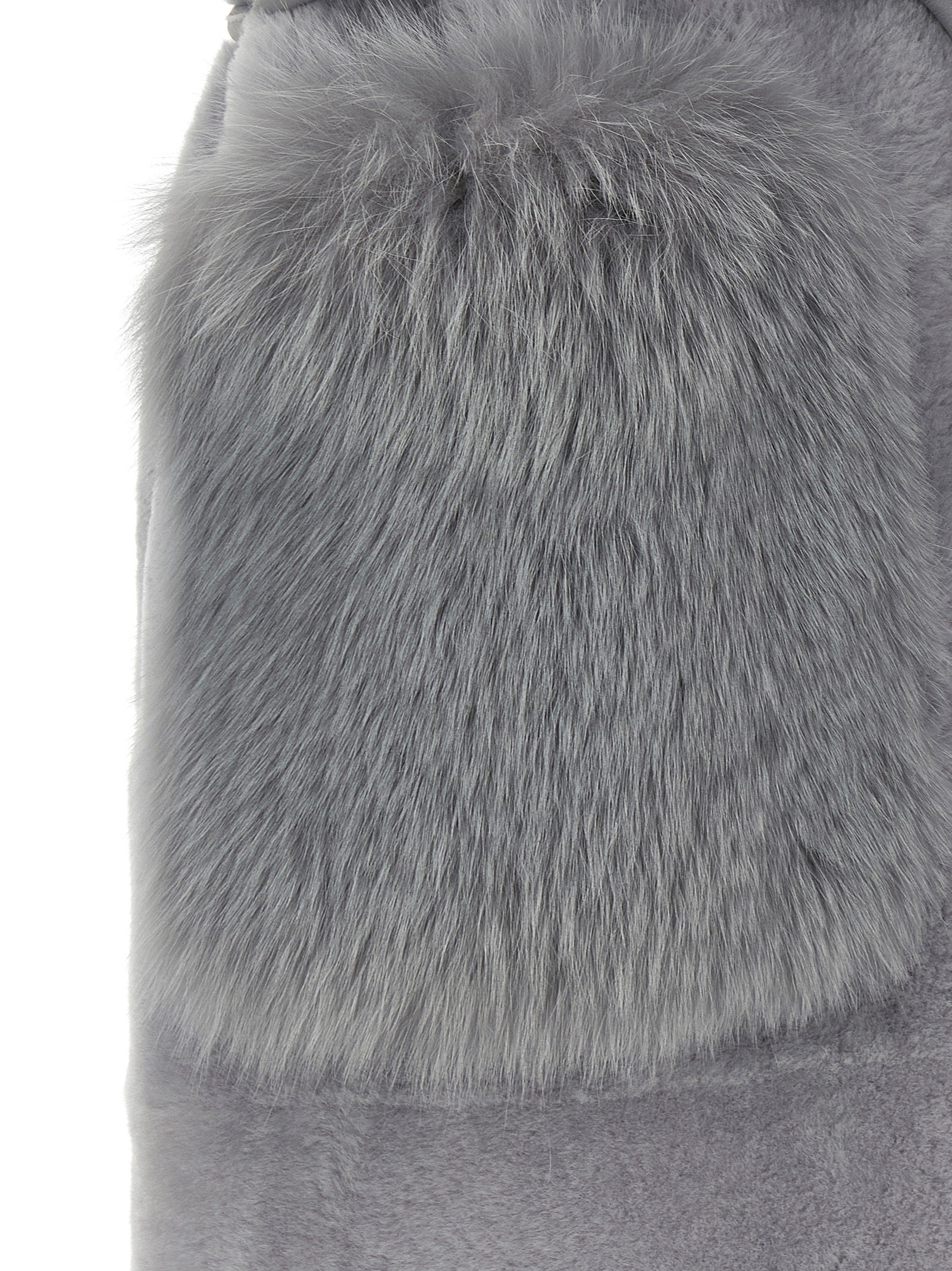 BLANCHA - BLANCHA - ’Merino Straight-Volpe Shadow’ vest - Woman,Clothing,Fur,