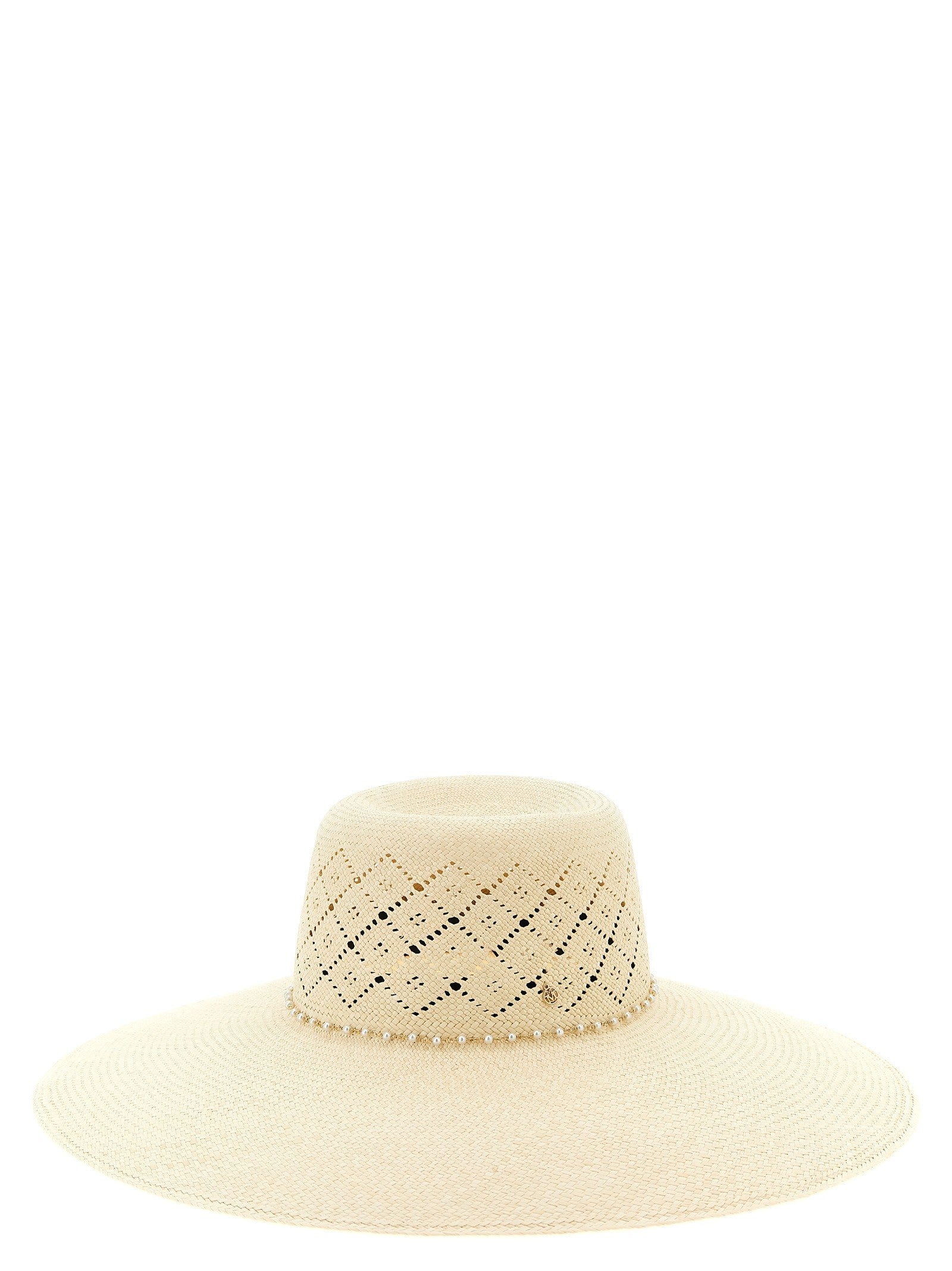 Maison Michel Blanche Hat Beige