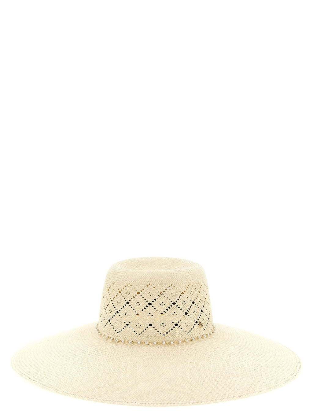 Maison Michel Blanche Hat Beige