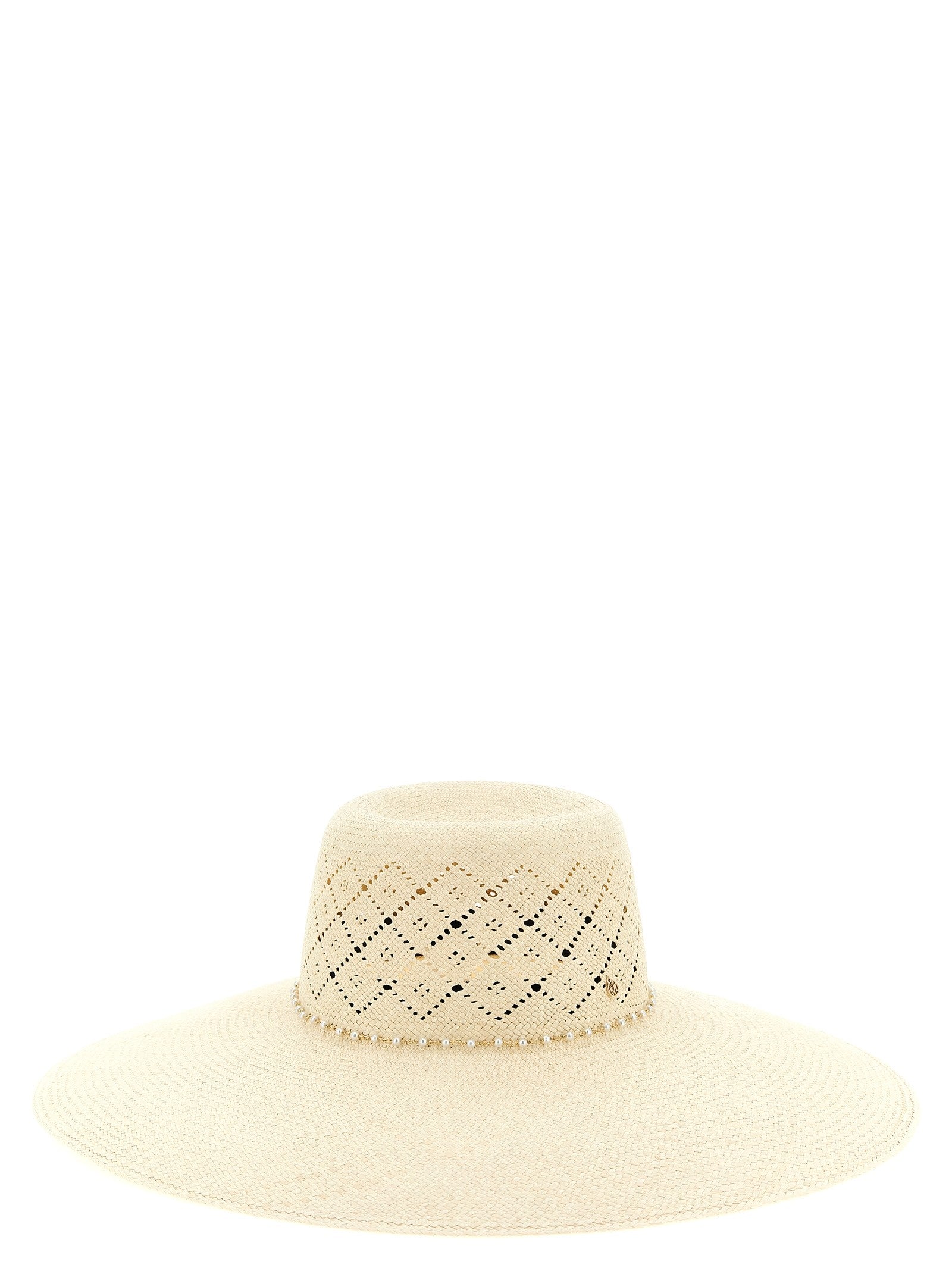 Maison Michel Blanche Hat Beige