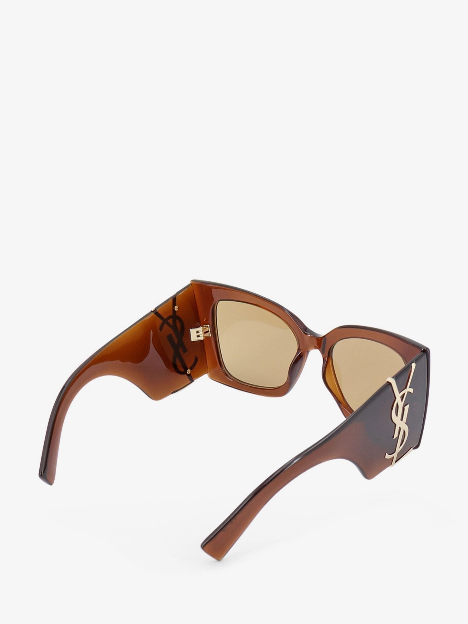 Saint Laurent Women's Blaze Crystal Acetate Sunglasses Brown