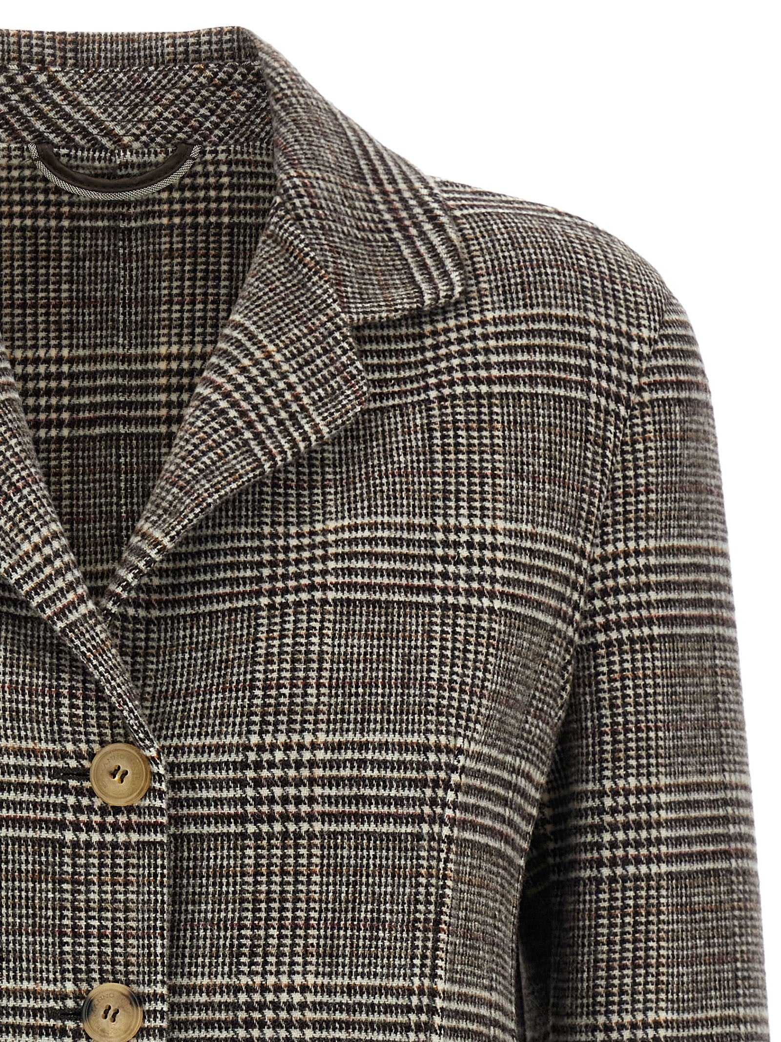 Ermanno Scervino Blazer Cropped Check Gold