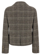 Ermanno Scervino Blazer Cropped Check Gold, view 2