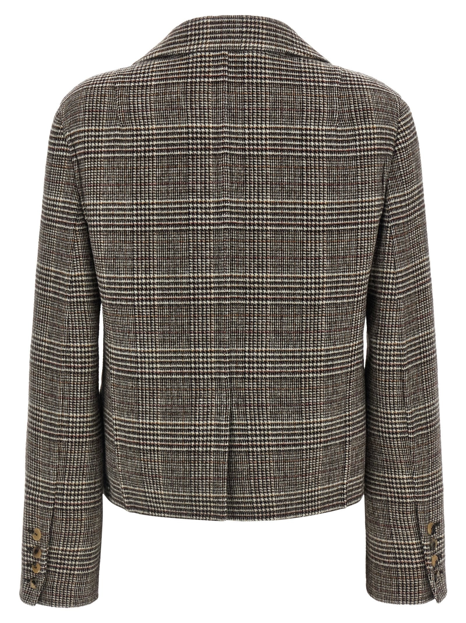 Ermanno Scervino Blazer Cropped Check Gold