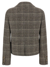 Ermanno Scervino Blazer Cropped Check Gold