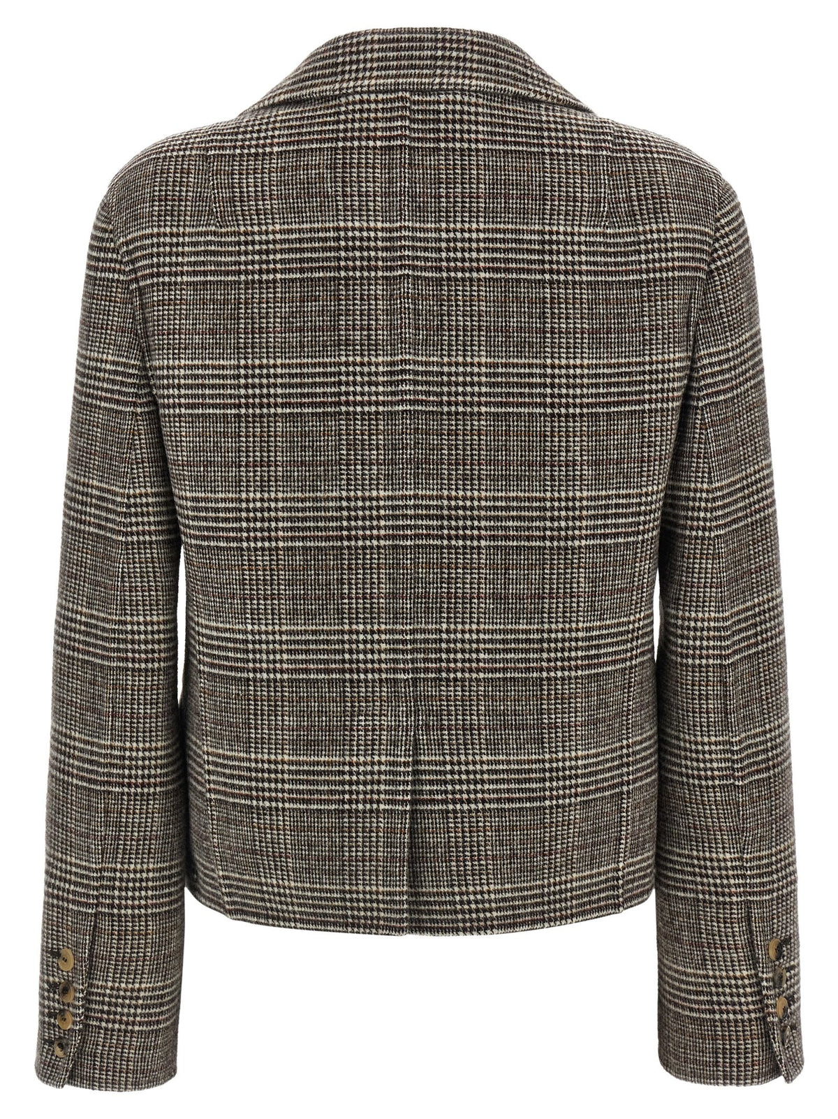 Ermanno Scervino Blazer Cropped Check Gold, view 2