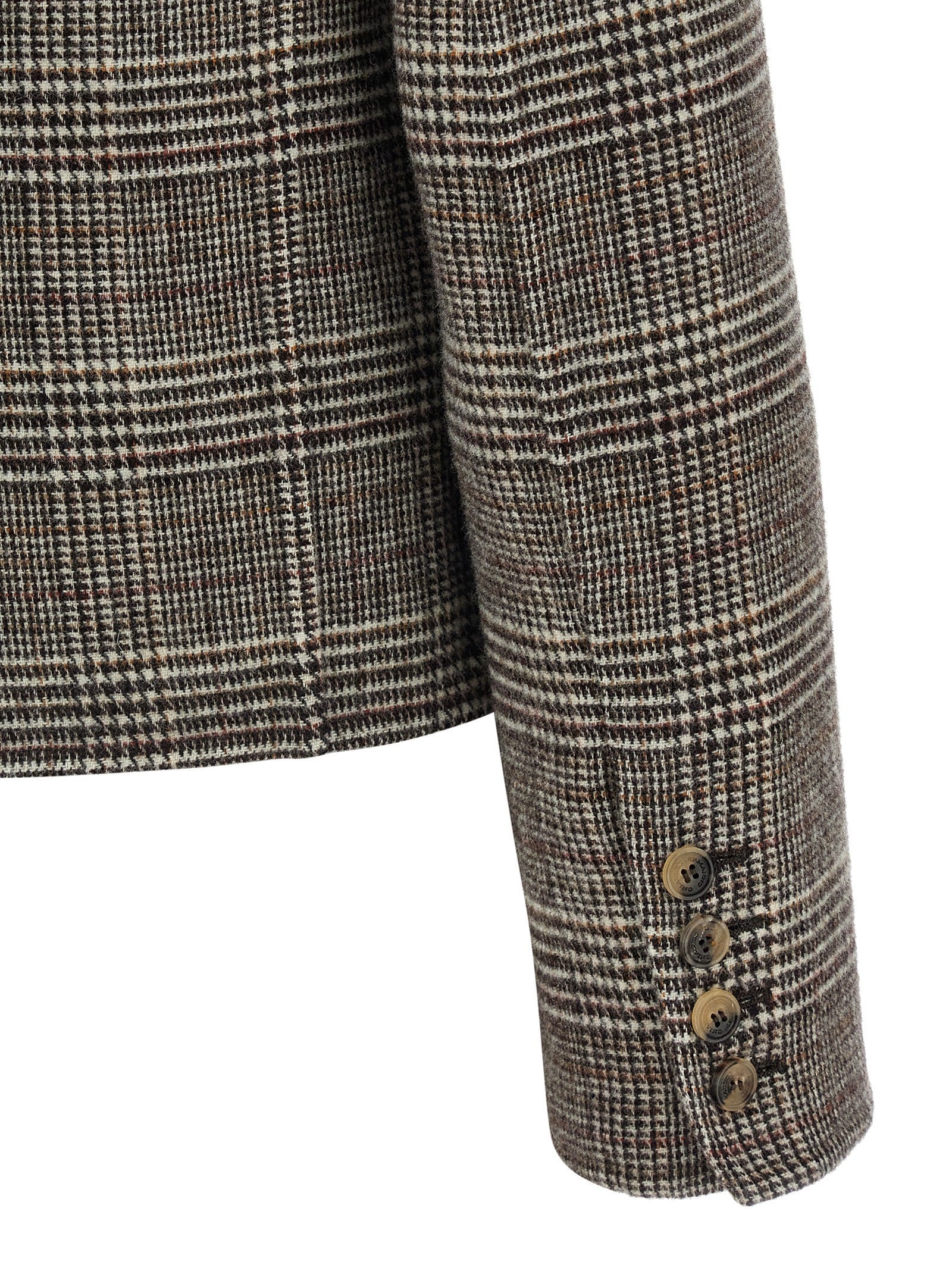 Ermanno Scervino Blazer Cropped Check Gold