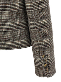 Ermanno Scervino Blazer Cropped Check Gold