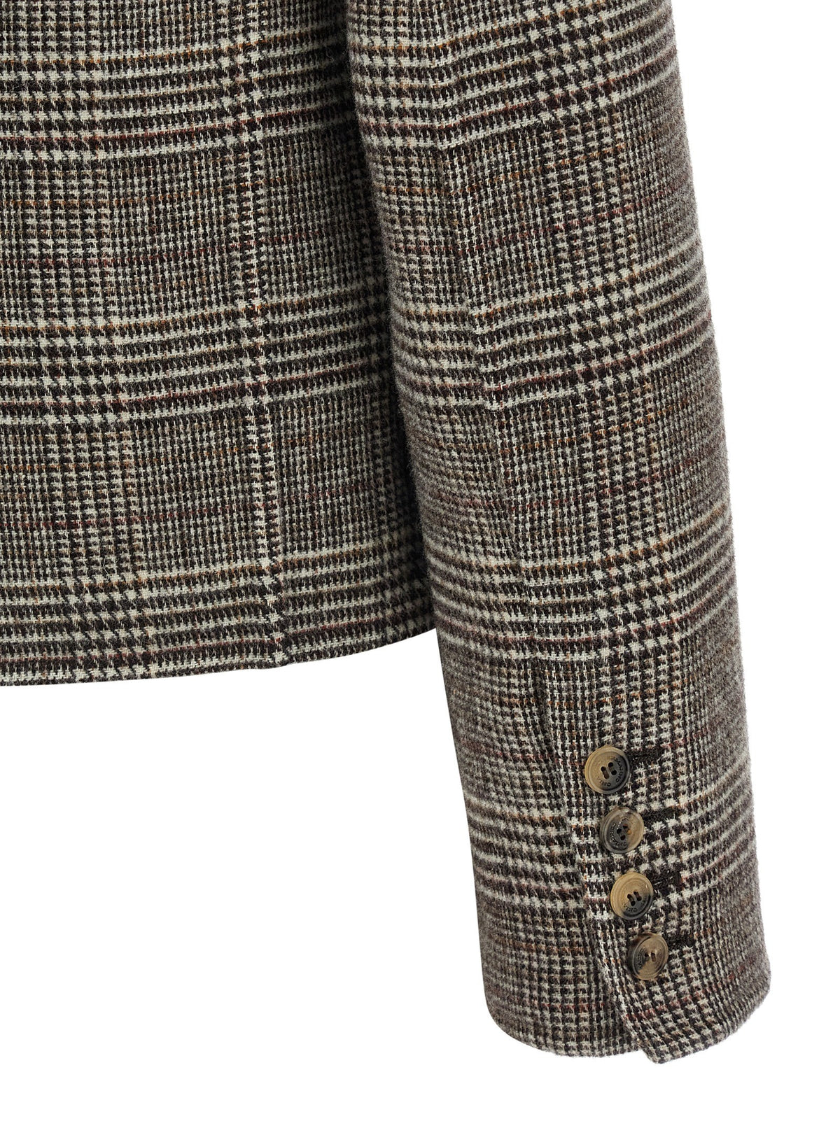 Ermanno Scervino Blazer Cropped Check Gold, view 4