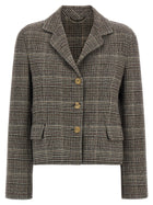Ermanno Scervino Blazer Cropped Check Gold