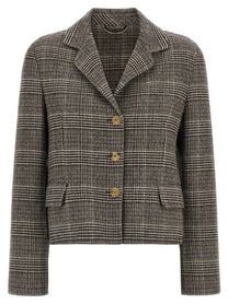 Ermanno Scervino Blazer Cropped Check Gold