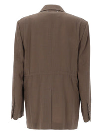 Golden Goose Women's Blazer Doppiopetto in Lana Beige