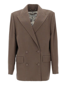 Golden Goose Women's Blazer Doppiopetto in Lana Beige