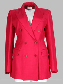 P.A.R.O.S.H Women's Blazer Doppiopetto in Viscosa Lino Red