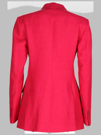 P.A.R.O.S.H Women's Blazer Doppiopetto in Viscosa Lino Red