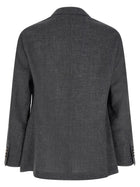 Brunello Cucinelli Blazer Flamed Canvas Blazer Grey, view 2