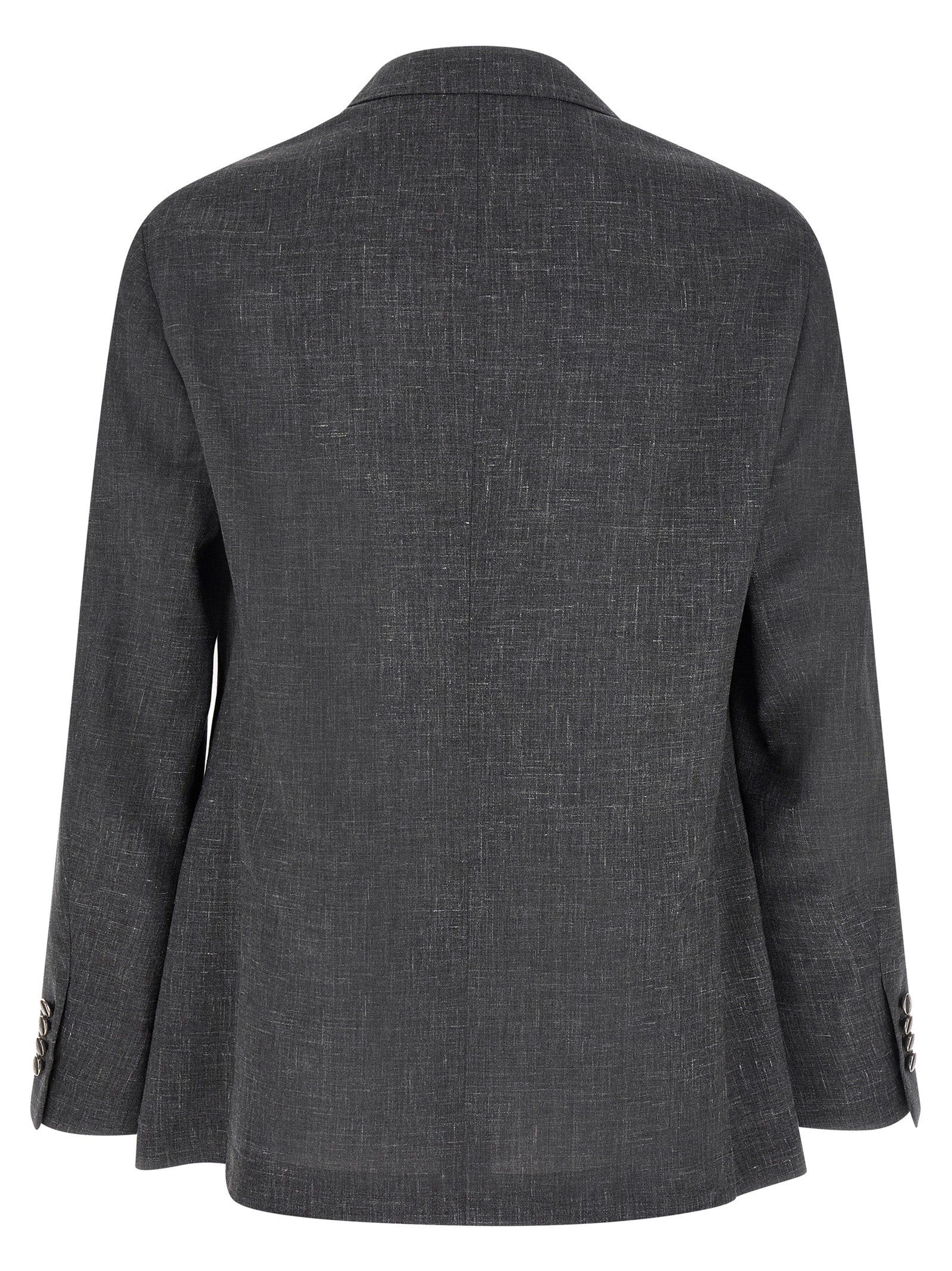 Brunello Cucinelli Blazer Flamed Canvas Blazer Grey