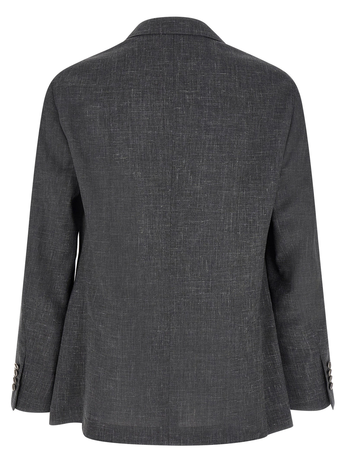 Brunello Cucinelli Blazer Flamed Canvas Blazer Grey, view 2