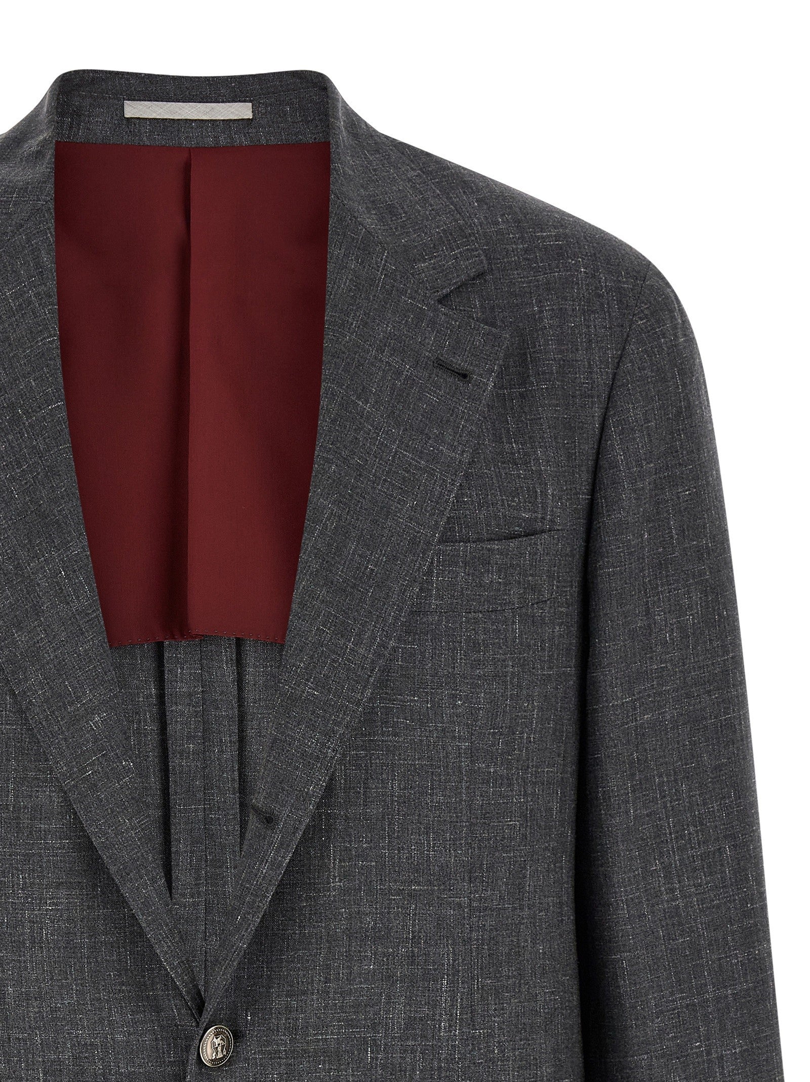 Brunello Cucinelli Blazer Flamed Canvas Blazer Grey