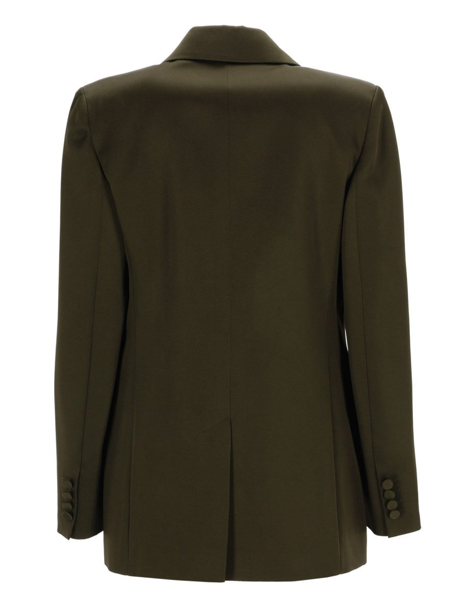 Max Mara Women's Blazer in Envers Satin Green