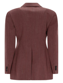 Bottega Veneta Women's Blazer in Lana Lino Blue