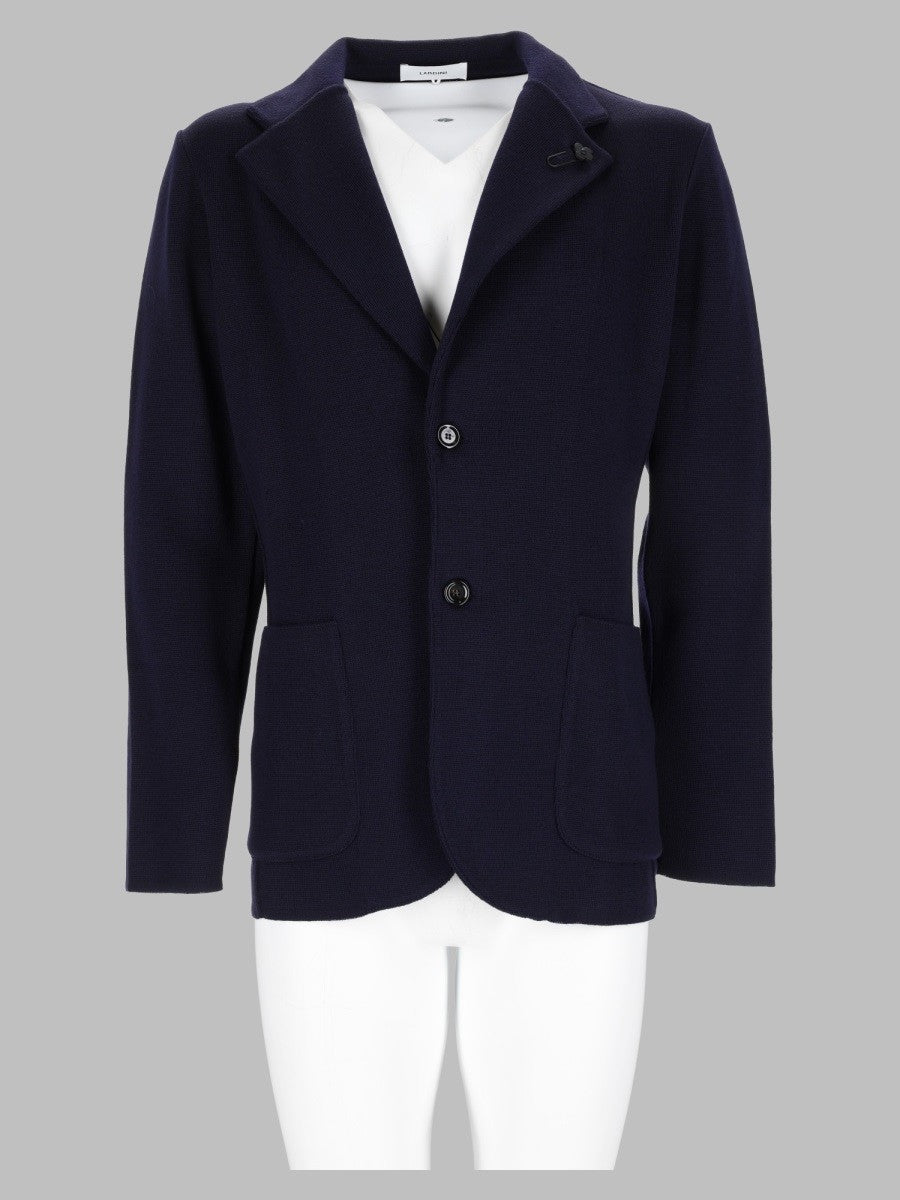 Lardini Men's Blazer in Maglia Di Cotone Blue