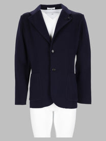 Lardini Men's Blazer in Maglia Di Cotone Blue