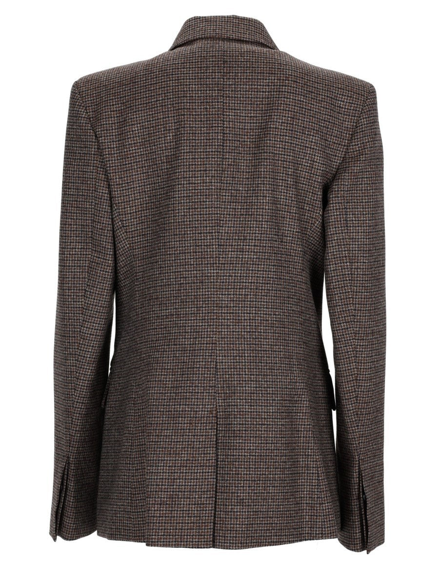 Ami Paris Women's Wool Blazer Single-Breasted Brown, view 2