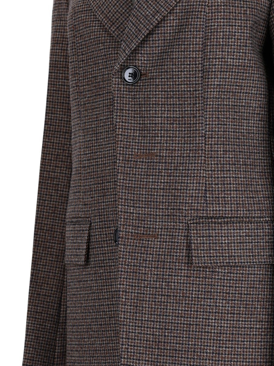 Ami Paris Women's Wool Blazer Single-Breasted Brown, view 3