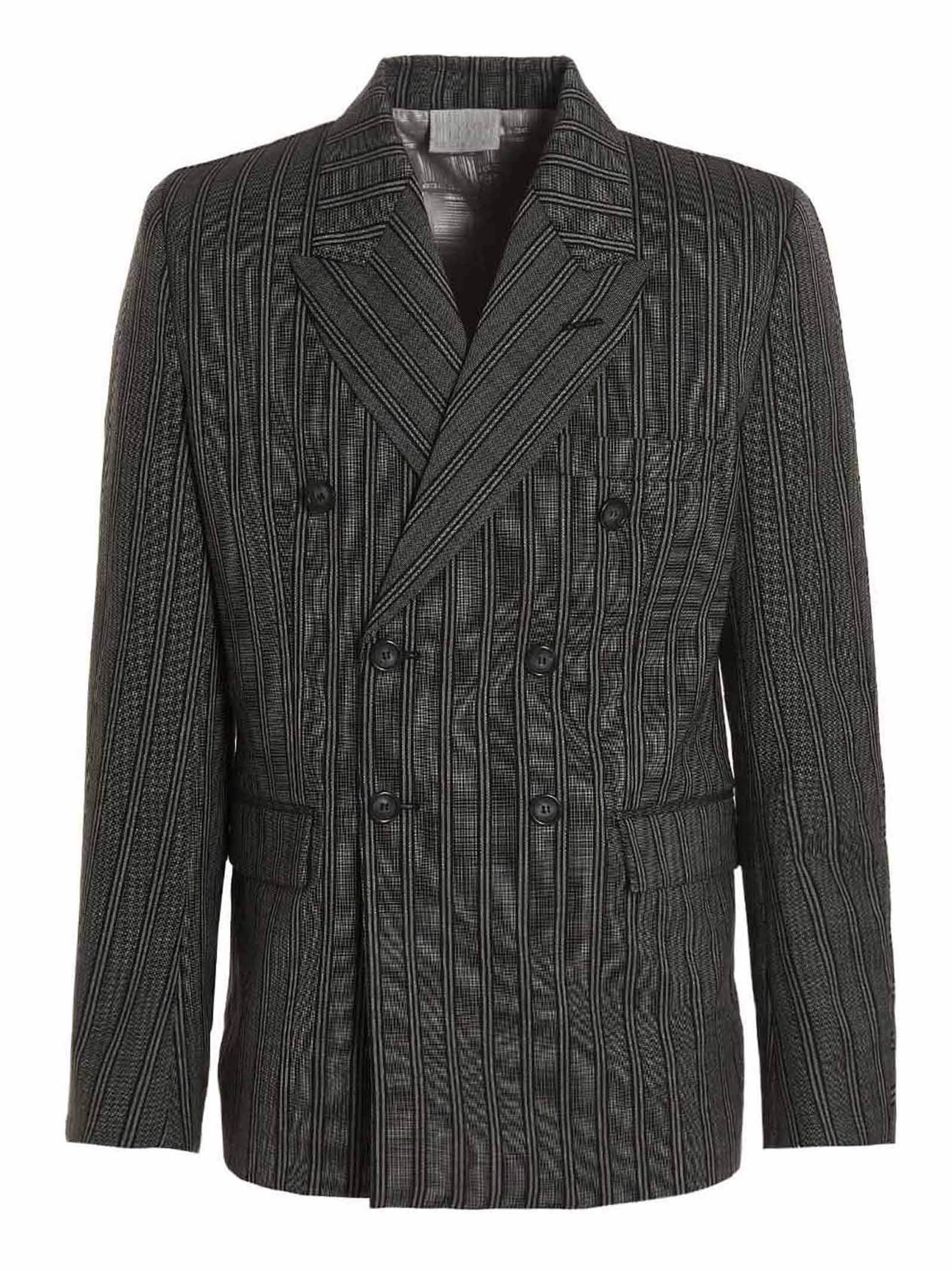 VTMNTS Blazer Tonal Double Breasted Tailored Black