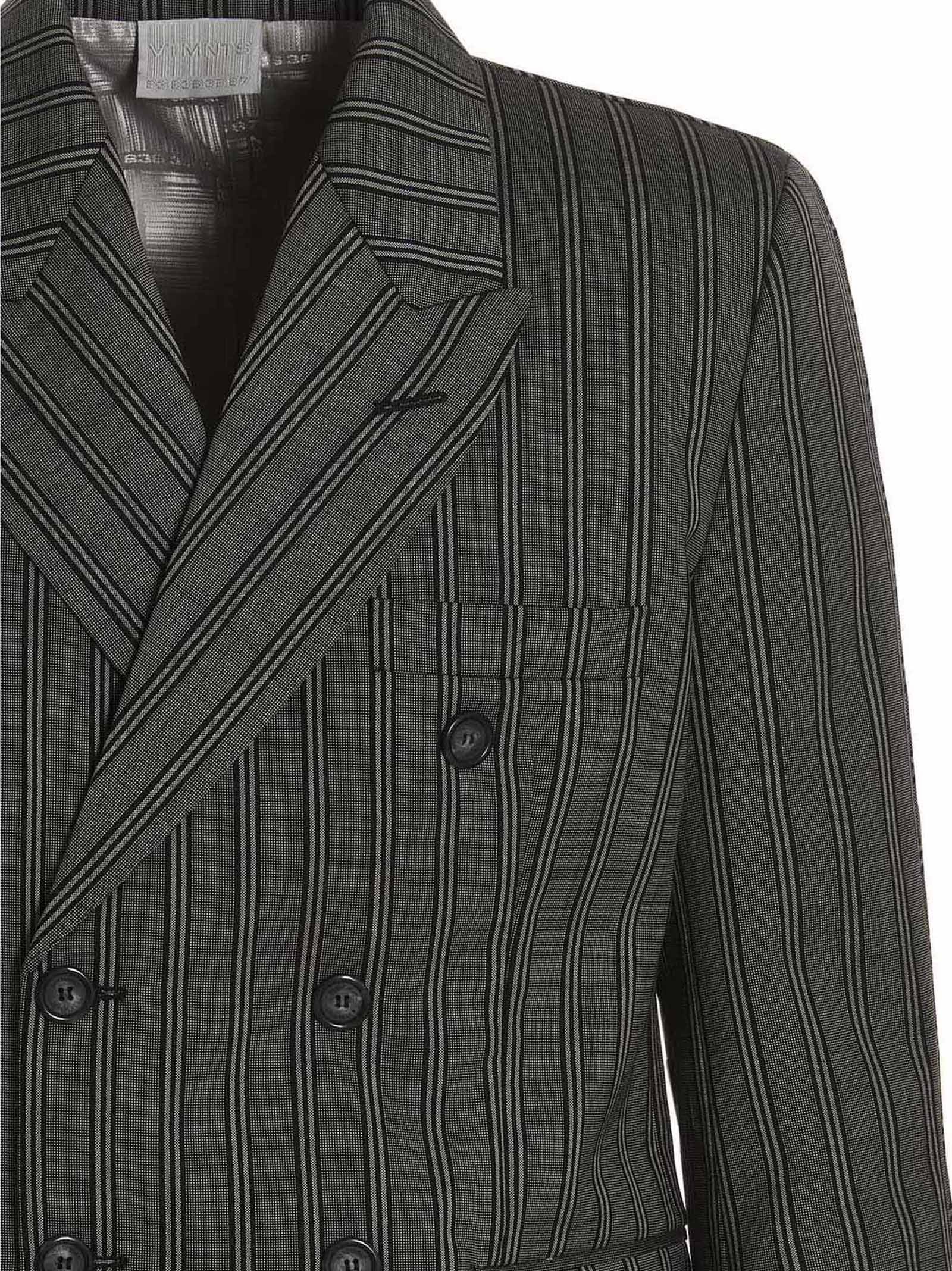 VTMNTS Blazer Tonal Double Breasted Tailored Black